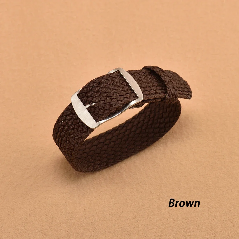 Versatile Woven Nylon Watch Strap with Steel Buckle - Soft Canvas Design