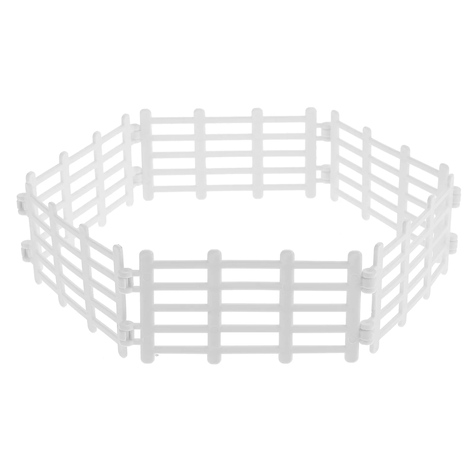 

50pcs Simulation Plastic Fence Fake Fence Decorations Mini Garden Scene Layout