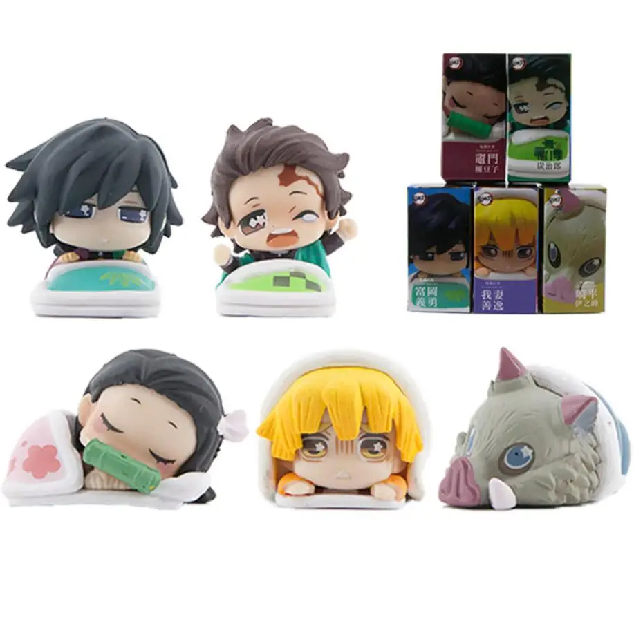 

5cm Kamado Tanjirou Demon Slayer Kimetsu no Yaiba Tomioka Nezuko Agatsuma Zenitsu Hashibira Inosuke Kaigaku Action figure toys