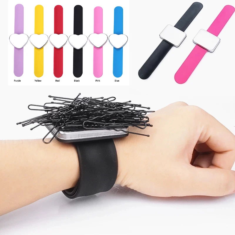 Magnetic Bracelet Wrist Band Strap Professional Salon Hair Accessories  Hair Clip Holder Barber Hairdressing Styling Tools for tomtom runner 2 runner 3 spark adventurer elastic woven smart watch band adjustable wrist strap rainbow