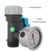 G3/4in Adjustable Water Pressure Regulator Valve with Pressure Gauge Greenhouse Garden Irrigation Controller 3