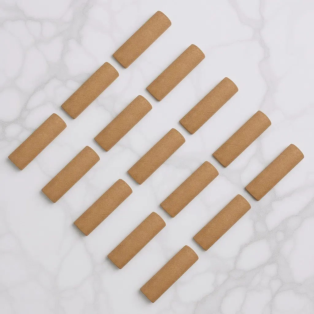 15Pcs 종이 롤 튜브 어린이를위한 크래프트 골판지 공예 용품 손 눈 조정 개발 그림 접착 절단