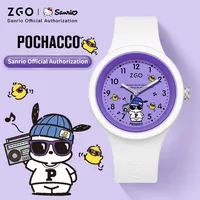 ZGO Sanrio Kids Quartz Watch for Boys and Girls, Stylish Luminous Silicone Strap, Sporty Waterproof Watch 877