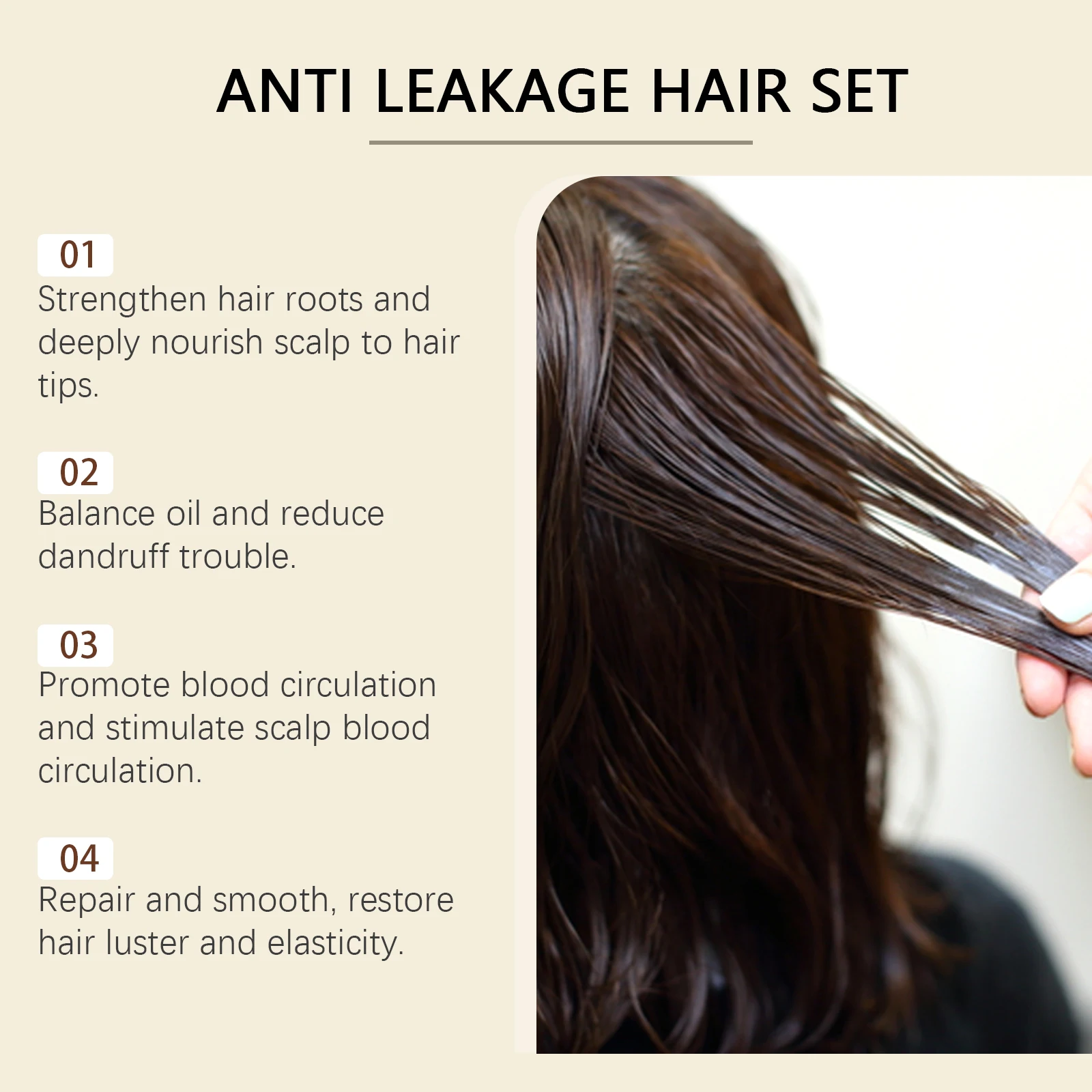 Anti Hair Loss Set Repair Damaged Frizzy Hair Regrowth Reduce Break Strengthen Roots Nourish Scalp Serum Improve Dryness Spray