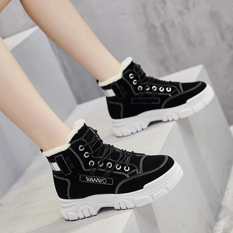 Women Snow Boots Sneakers Platform Shoes Thick Sole Plush Warm Winter Boots Ankle for Women Botas De Mujer Fashion Ladies Boots
