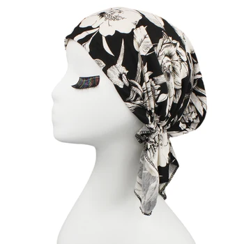 Chemo Women Bandanas Girl Skullies Beanie Classic Design Turban Head Wrap For Hair Loss Cap Headwear Lady Rural Female HAT234