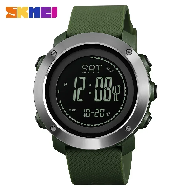 SKMEI 1427 Electronic Male Compass Weather Clock Men Wristwatch Fashion Waterproof Digital Watch for Men Relogio Masculin Reloj