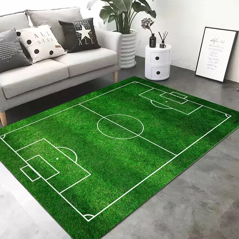 Cute Cartoon Football Velvet Carpet for Kids' Room