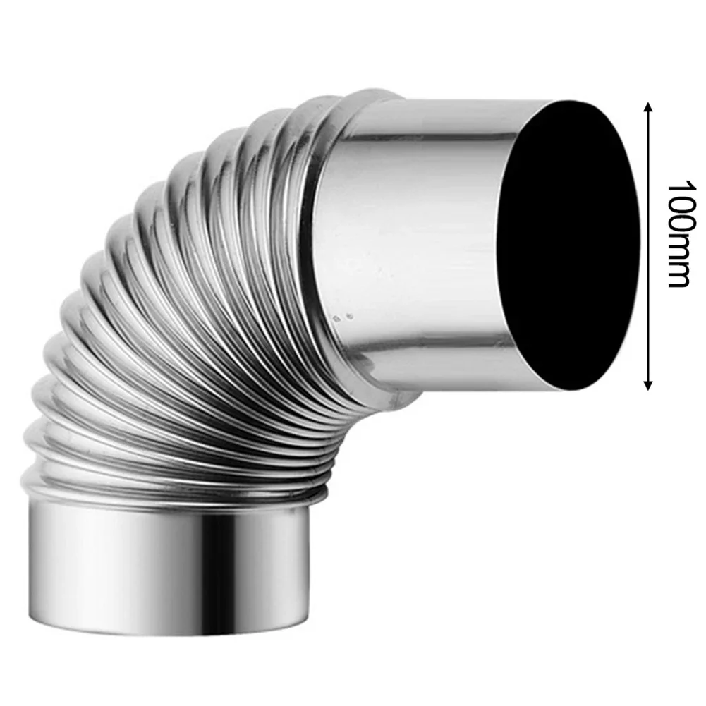 Chimney cleaning brush stove flue steel pipe elbow rain cap pipes liner for stove fireplaces accessories 60/70/80/90/100mm