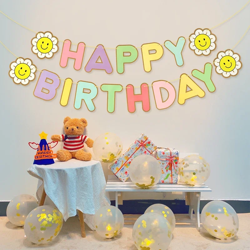 1-5 years old Birthday Banner For Home Room Decoration Children's Garland