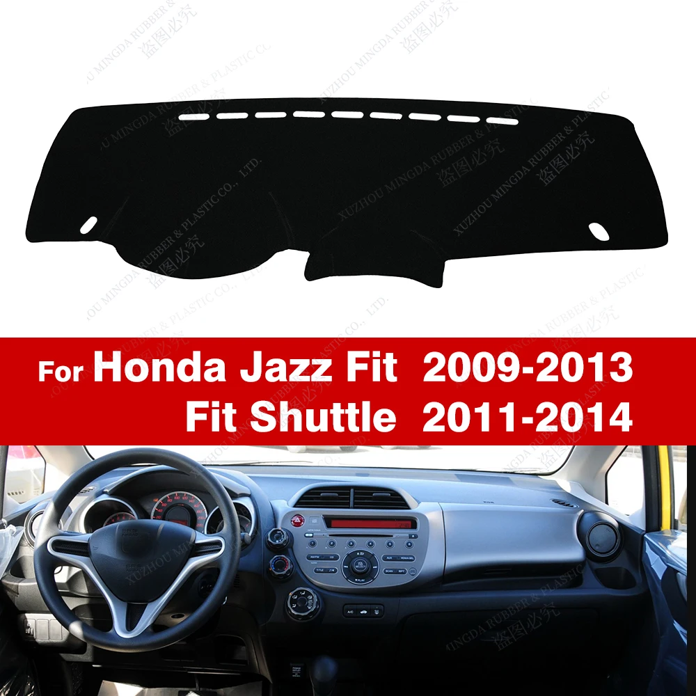 Чехол на приборную панель автомобиля для Honda Jazz 2009 2010 2011 2012 2013 Fit шаттл 2011-2014 12 13 коврик для приборной панели солнцезащитный ковер с защитой от УФ-лучей