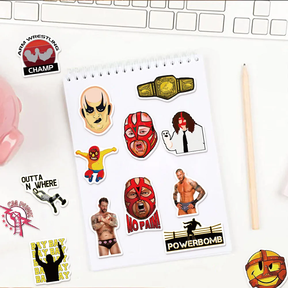 50PCS Wrestling Sport Kreative Spaß Graffiti Aufkleber DIY Gepäck Notebook Skateboard Motorrad Aufkleber – Detail 8