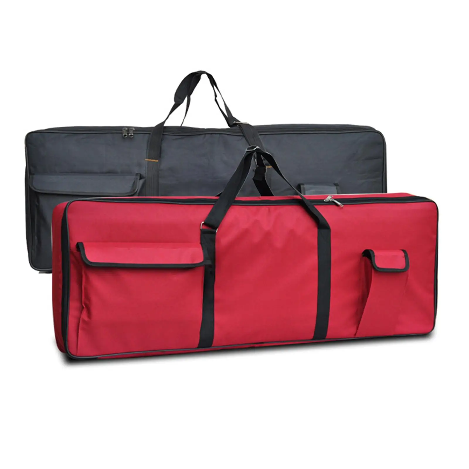 

Electric Keyboard Piano Gig Bag Thick Padded Dual Zipper with 2 Pockets Electronic Keyboard Storage Case for Beginners Musician