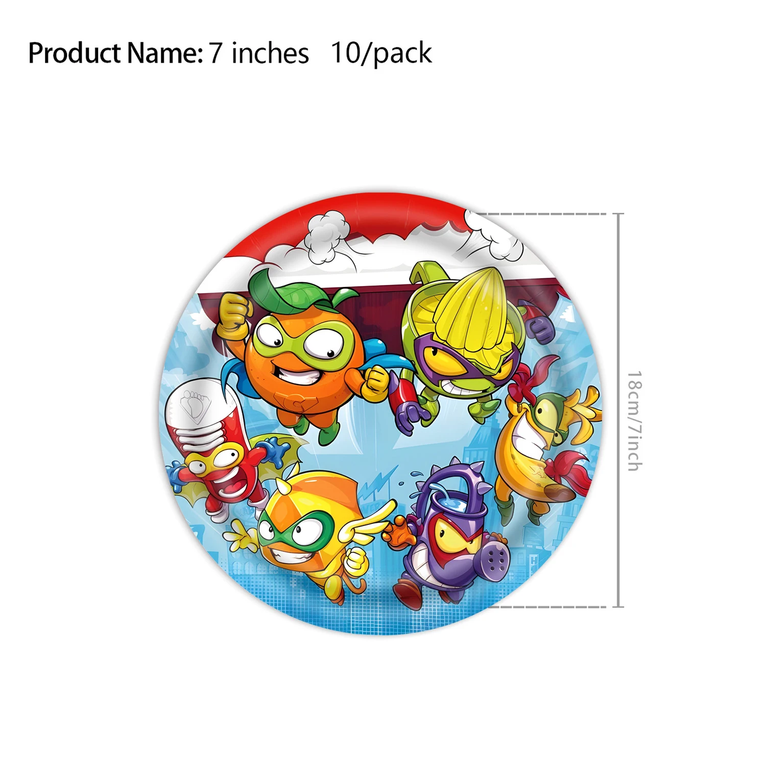 Superzings Birthday Party Tableware Set - Disposable Plates Cups Napkins and Tablecloth