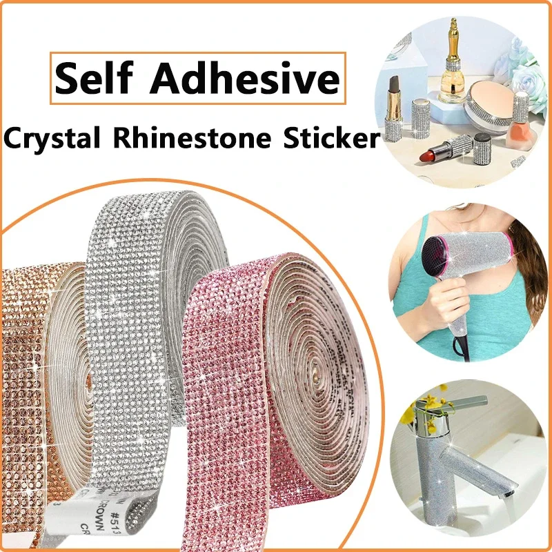 Glass Crystal Rhinestone Sticker for DIY Crafts and Decor
