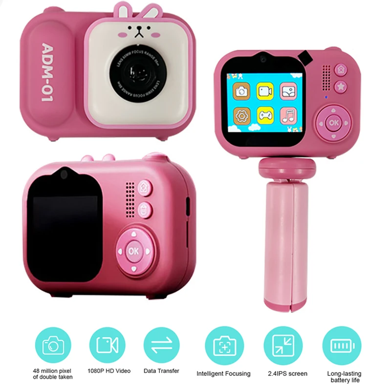 S11 Children's Camera 2.4-Inch Display 4800W High Definition Dual Camera Mini Cartoon Cute Children's Digital Camera