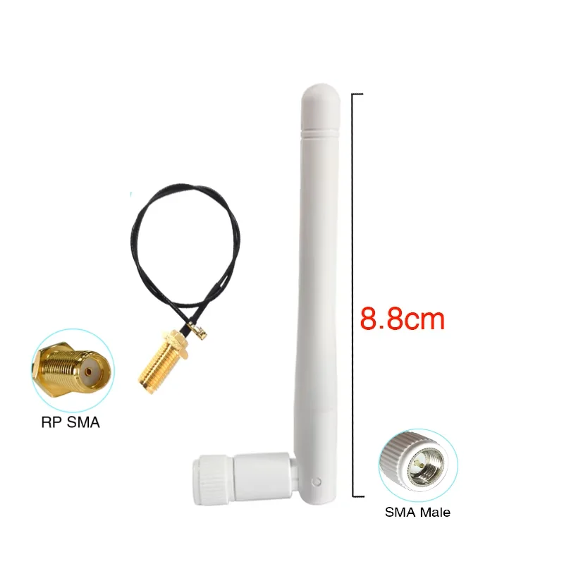 5pcs 868/915mhz 안테나 3dbi 게인 SMA 남성 11cm 길이 흰색 px1 - SMA 여성 케이블 lora LoraWan meshtastic 게이트웨이 리피터