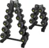 7304-f76d02.jpg 15 lb Dumbbells PVC Encase Coating Free Weight Dumbbell Set for Strength Training Home Gym Fitness and Full Body Workout
