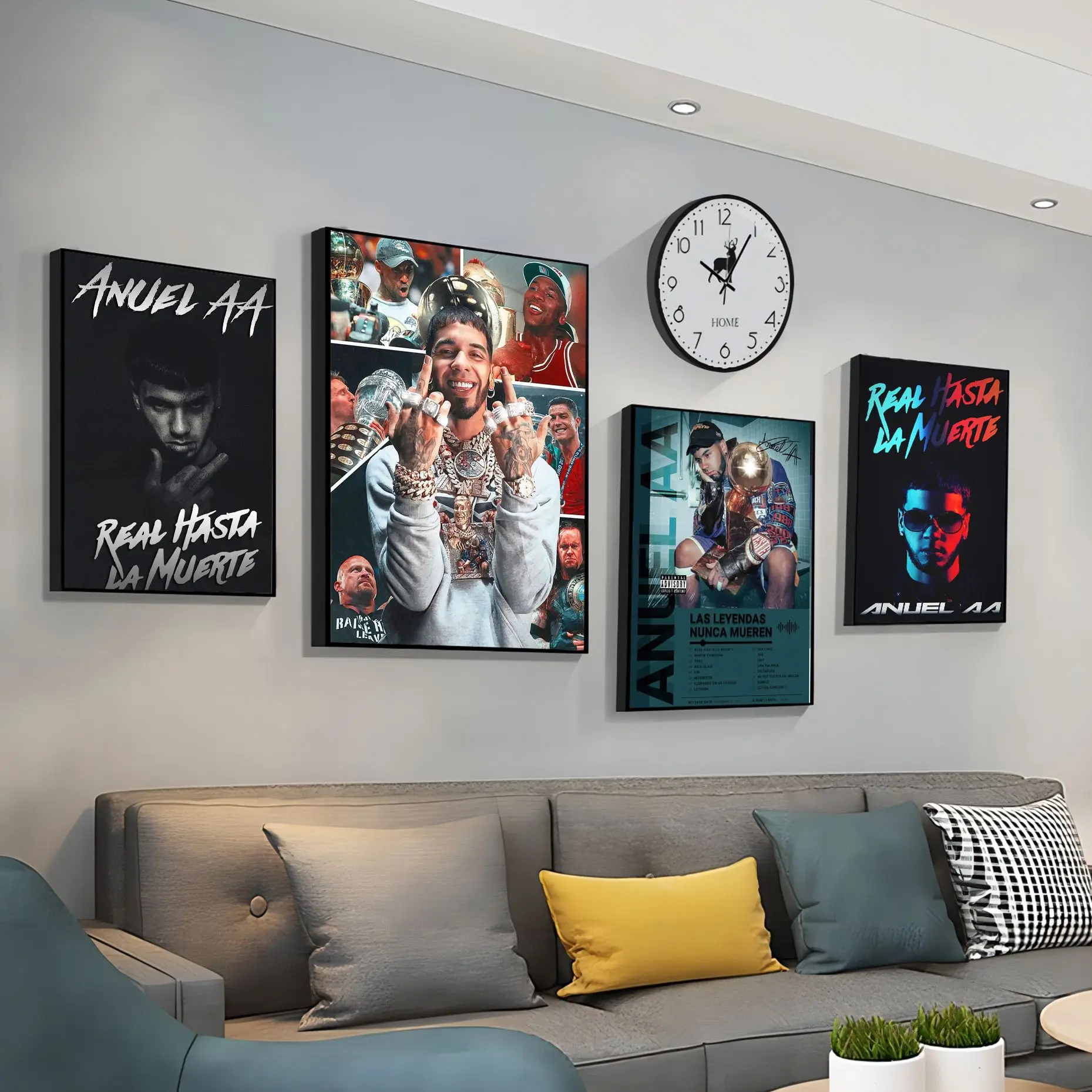 

Hip Hop Rapper Anuel AA Self-adhesive Art Poster Waterproof Paper Sticker Coffee House Bar Room Wall Decor