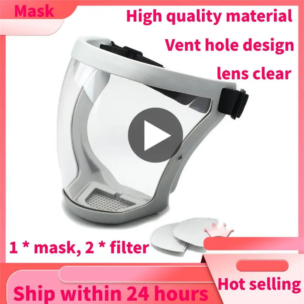 

Anti-fog Transparent Full Face Shield Splash-proof WindProof Mask Safety Glasses Protection Eye Face Mask with Filters