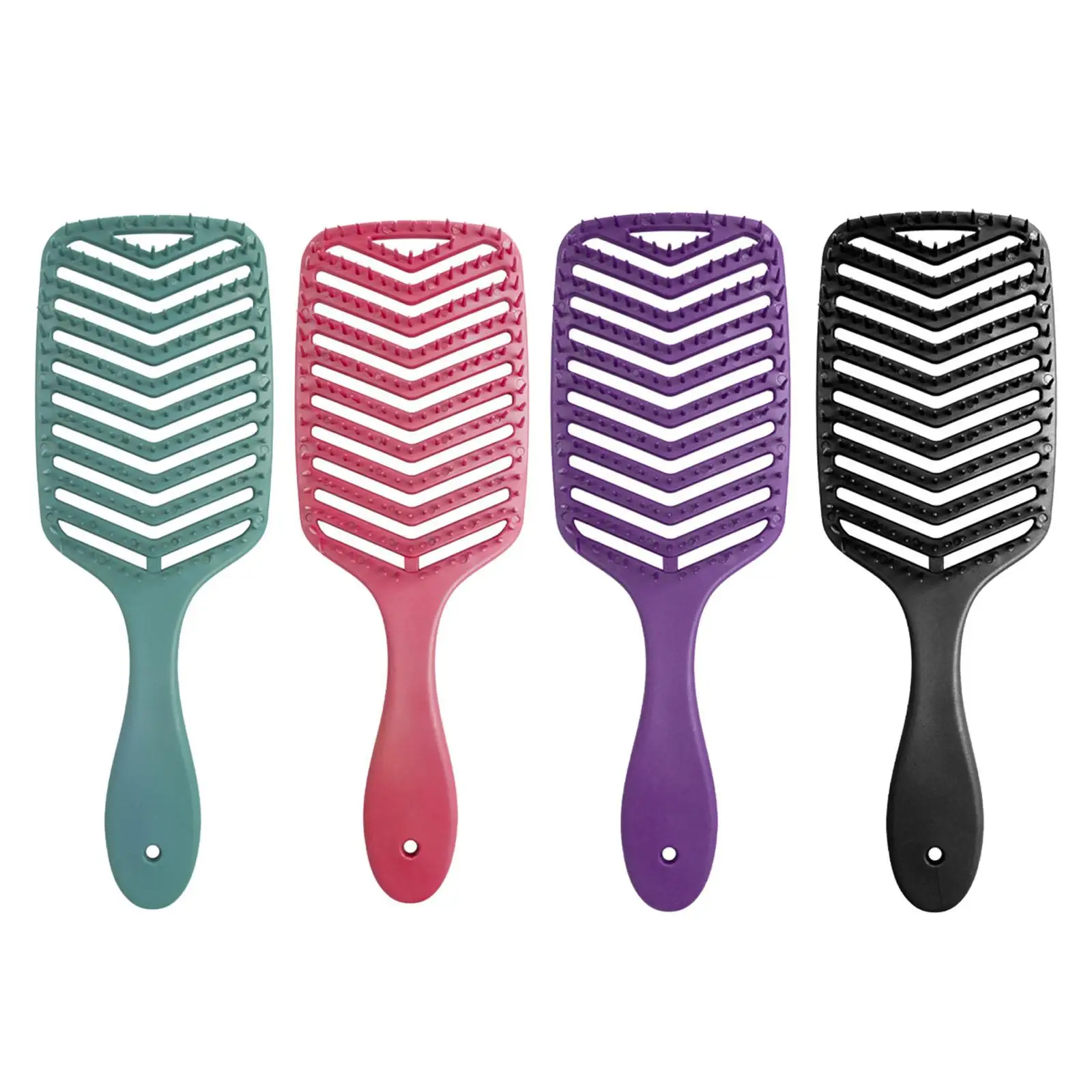 

Curved Hair Brush Wet and Dry Soft No Hair Pulling for All Hair Types