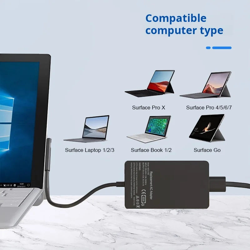65W 15V 4A Power Adapter for Microsoft Surface Pro4/5/6/7/8/9 Laptop1/2/3/4 Go1/2/3 BooK Charger for 1866 1867 1706 1800 1796 power adapter