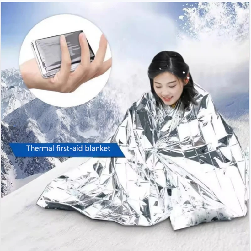 Outdoor Camping Emergency Sleeping Bag Survival First Aid Blanket 130x210cm