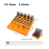 131 Holes 4-32mm CNC Milling Cutter Tool Holder Storage Box Rack Case Organizer Drill Bit Storage Box Drill Bit Endmill Tool 6