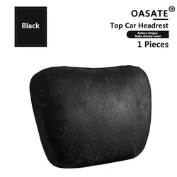 Premium Car Headrest Neck Support Seat - Soft, Universal, and Adjustable Pillow Cushion (Black 1Pcs)