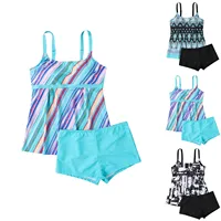 Women Plus Size Bikini Swimwear Tankini Digital Print Bikini Set Adjustable Strap Split Bathing Suit Bohemian Vacation Swimsuit - Image 2
