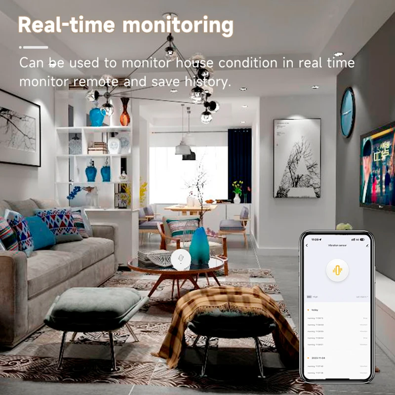 Motion Sensor Tuya Zigbee Smart Vibration Sensor
