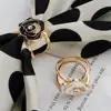 Crystal Scarf Buckle New DIY Knotting Artifact Shawl Ring Clip Alloy Multifunctional Brooches Jewelry Accessories 1