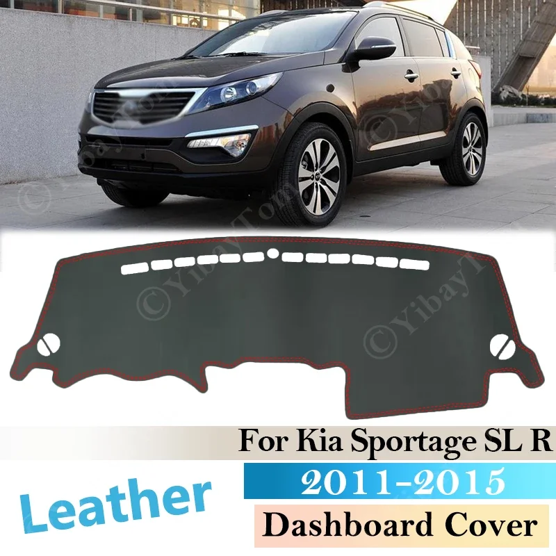 Car Cover For Kia Sportage 2011-2015 SL Anti-Slip Leather Mat Dashboard Cover Pad Sunshade Dashmat Carpet Anti-UV