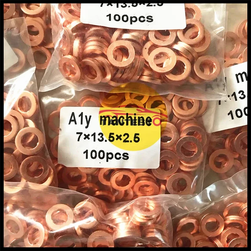 Diesel Common Rail Injector Nozzle Copper Washer Seal O Ring Pad Gasket Pump Repair Tool 7x15mm/9x18mm