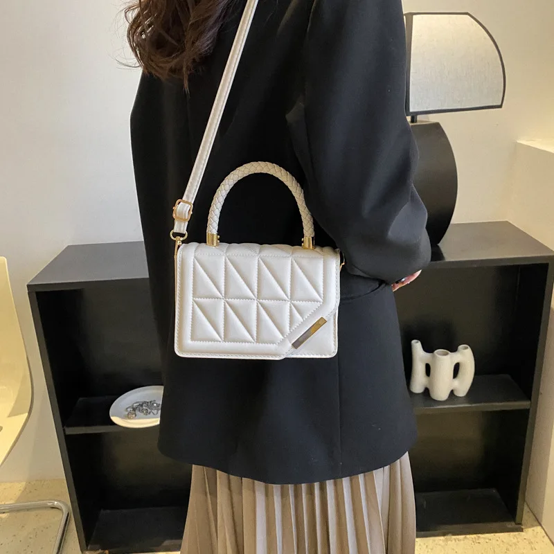 

New Shoulder Bag Plaid PU Leather Ladies Handbags Fashion 2023 Trend Designer Crossbody Bags For Women Designer Luxury Bag