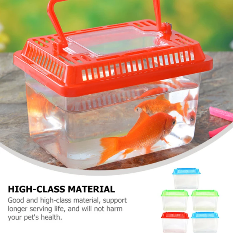 Mini Portable Fish Tank Transparent Aquarium Pet Box Turtle Tank Goldfish Fish Box Turtle 1Pc fish aquarium,turtle tank