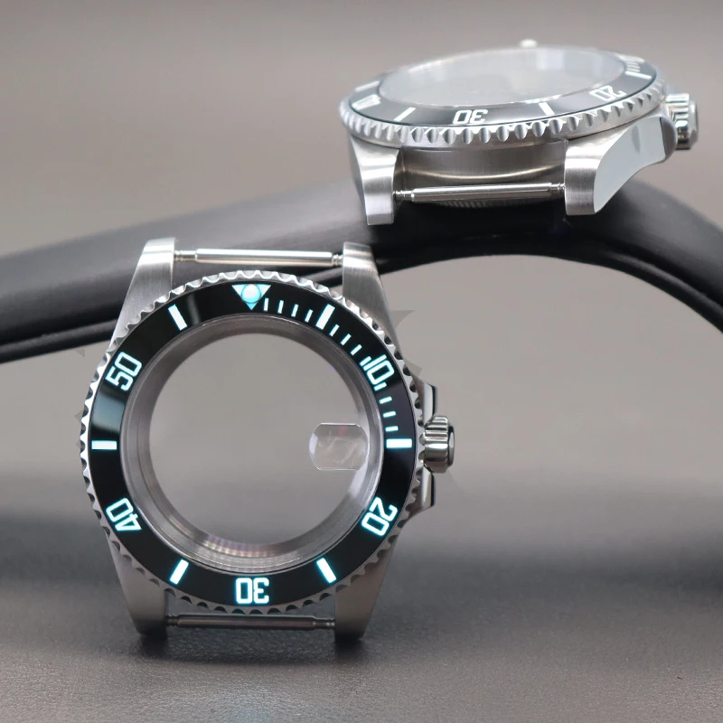 

40mm Watch For Men Dive Case Sapphire Crystal Glass C3 Luminescence Bezel Insert Fit NH34 NH35 NH36 Miyota8215 ETA2824 Movement