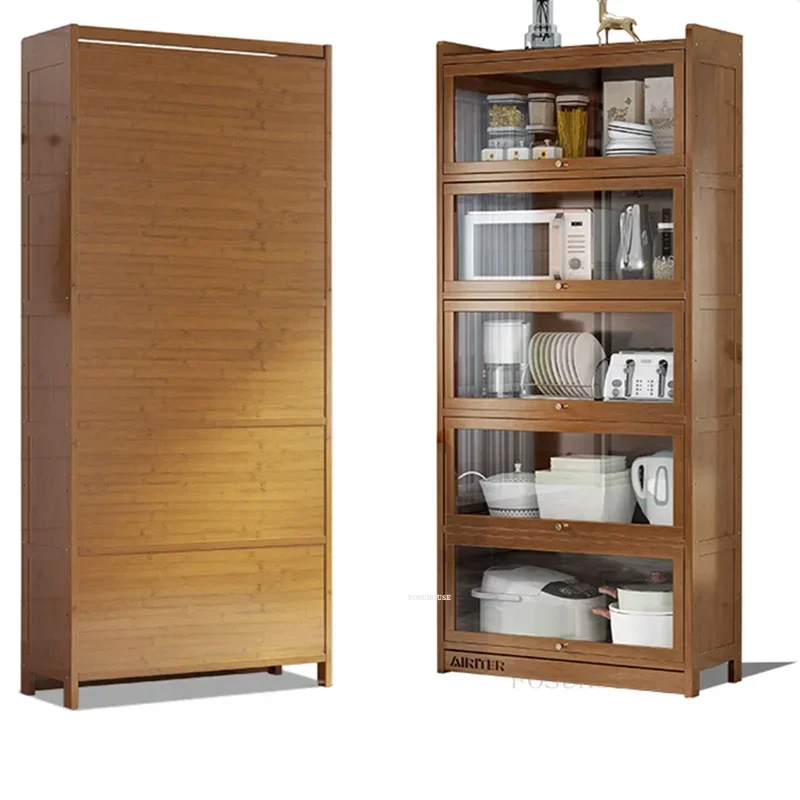 Coffee Shop Kitchen Cabinets Household Furniture Multi-layer Storage Cabinet Villa Floor-to-ceiling Locker with Door r 5