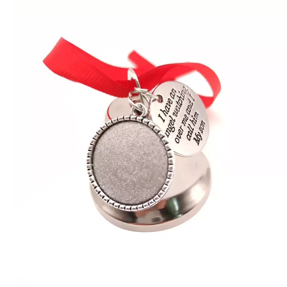 20pcs/Lot Sublimation Bell Christmas Ornament Pendant Blank Heat Transfer Printing Consumables Supplies
