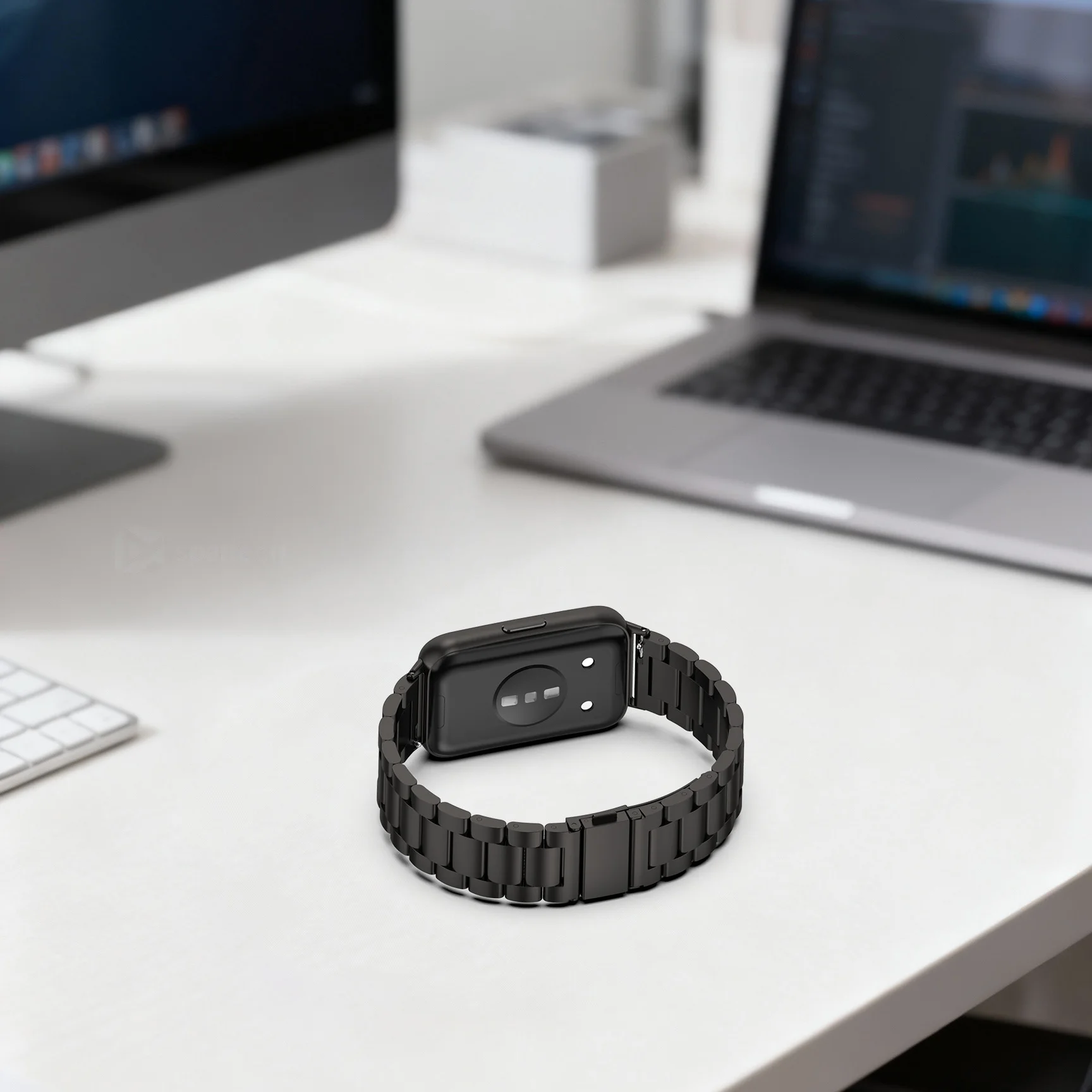 Stainless Steel Wristband Link Bracelet Strap for Smartwatch Accessories