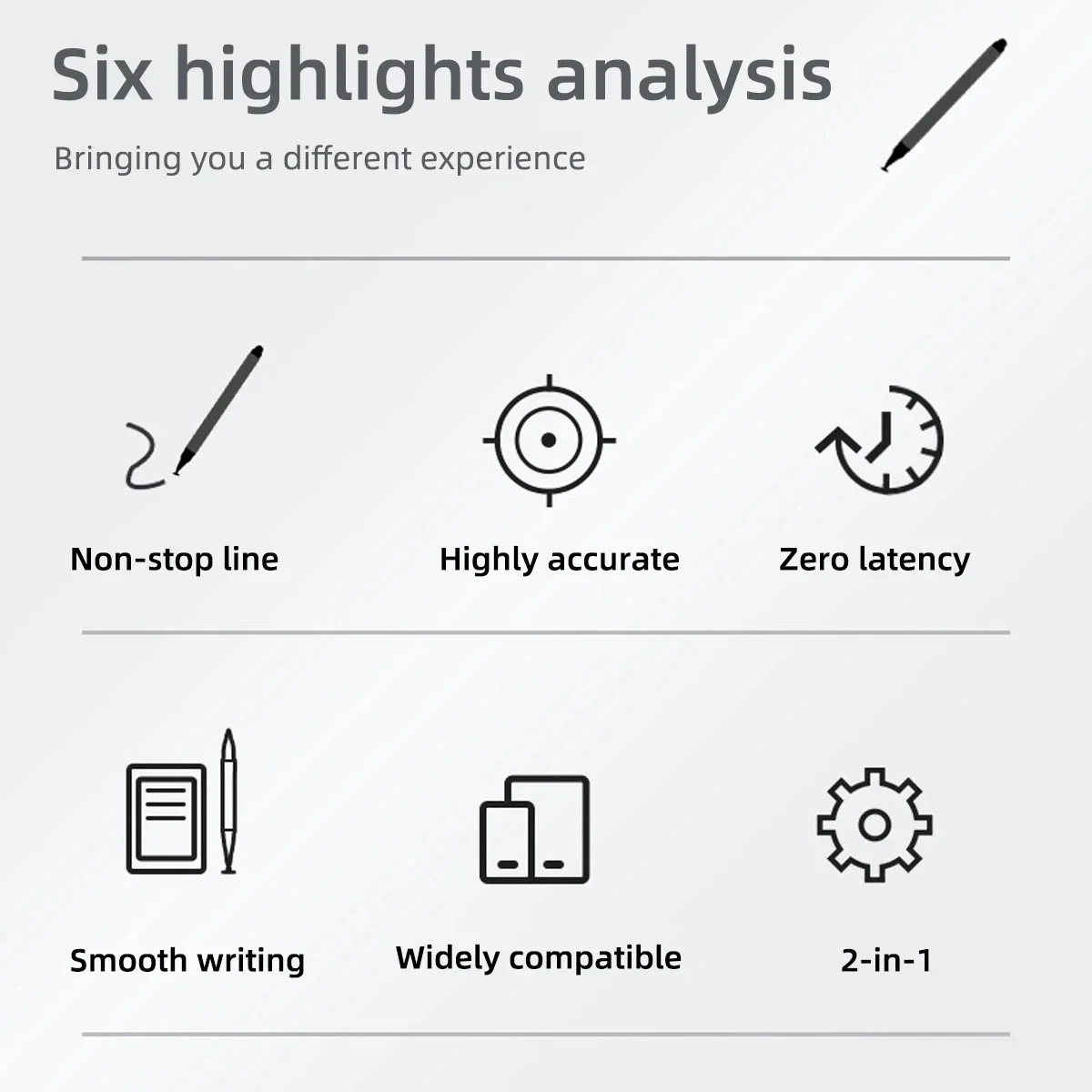 10Pcs Universal Stylus Pen Drawing Screen 2 in 1 Tablet Pen for IPhone IPad Capacitive Touch Pencil for Huawei Samsung Xiaomi 6
