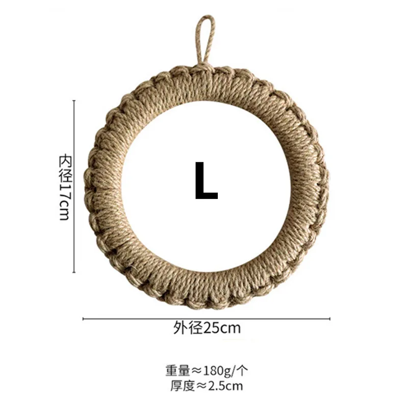 1pc Stroh Leinen Seil gewebt runden Ring Geschirr Matte Tischset Untersetzer Topf platte Pad Home Küchentisch Zubehör – Detail 4