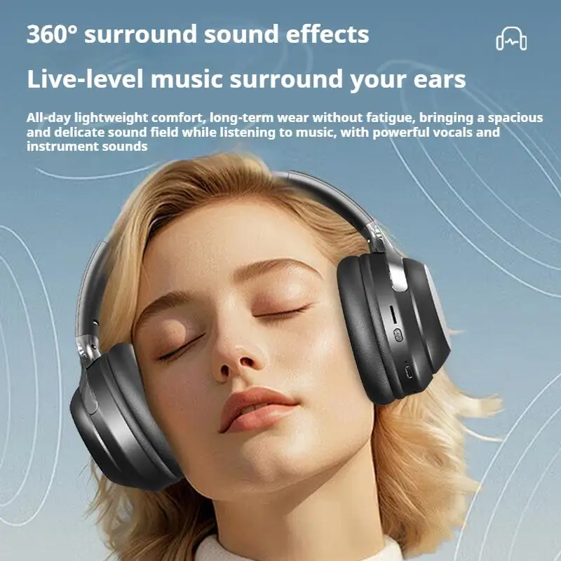 Casque de jeu avec caisson de basses, son surround à 360°, écouteurs Bluetooth sans fil avec réduction de bruit, écouteurs de sport et de jeu avec_voghion.com
