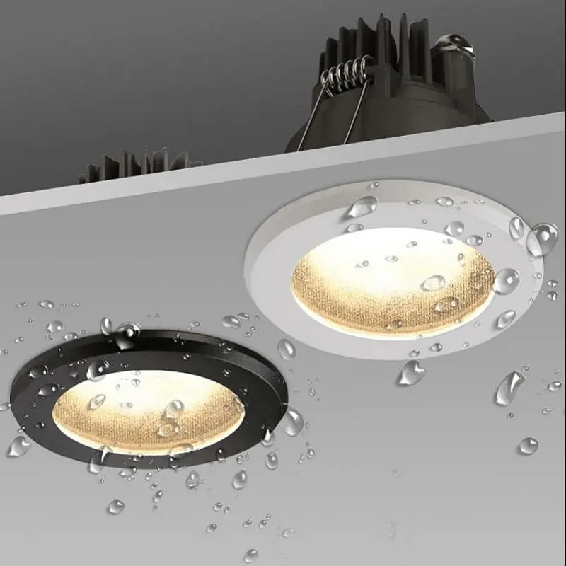 

IP65 LED Waterproof And Anti Fog Downlight Embedded COB Spotlight Bathroom Kitchen Ceiling Spotlight Outdoor Moisture-Proof