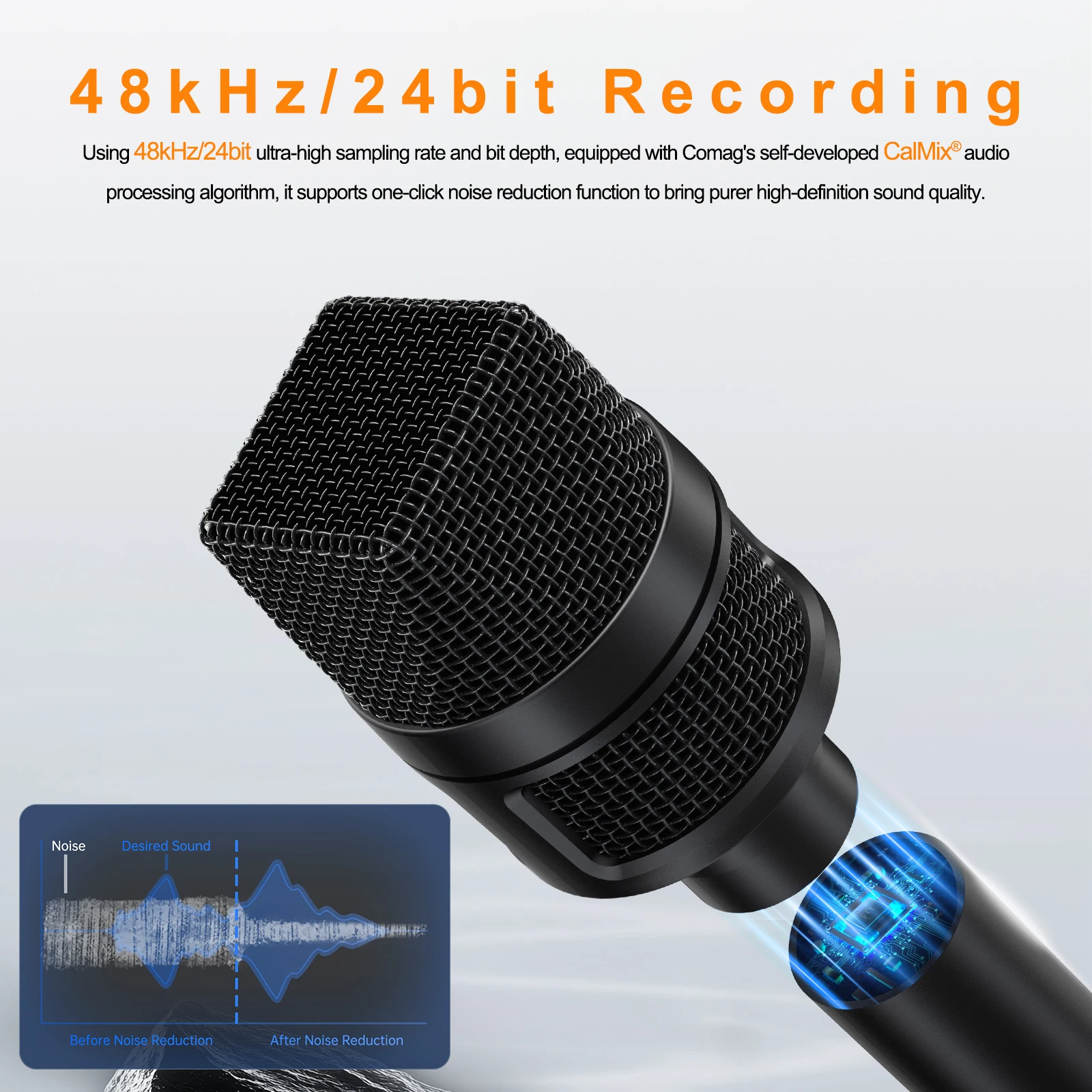 Wireless Lavalier Microphone Lavalier Microphone Wireless Microphone COMICA Revo S 48kHz/24bit Wireless Interviewing Microphone for Smartphone Denoise Cardioid Polar Pattern Outdoor Microphone