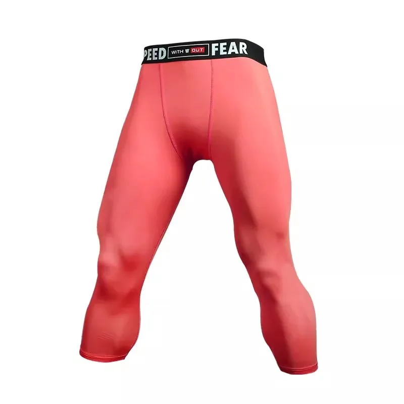 Men Kid Boy Girl GYM Capri Running Tight Pants Basketball Football Soccer Exercise Sport 3/4 Cropped Kneelet Leggings Shorts B25