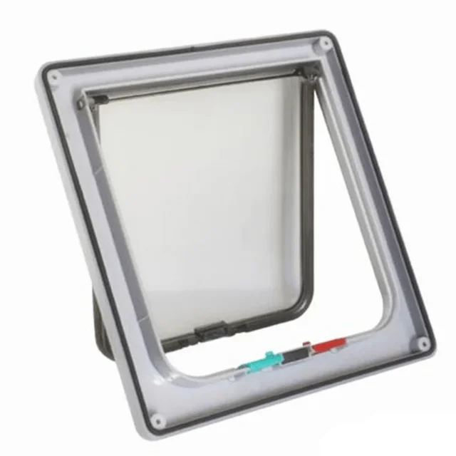 4 Way Lockable Dog & Cat Door,Pet Gate Allows Free Access in Both Directions,Flap Pet Gate Door,Cat door, Pet Safety Supplies 3