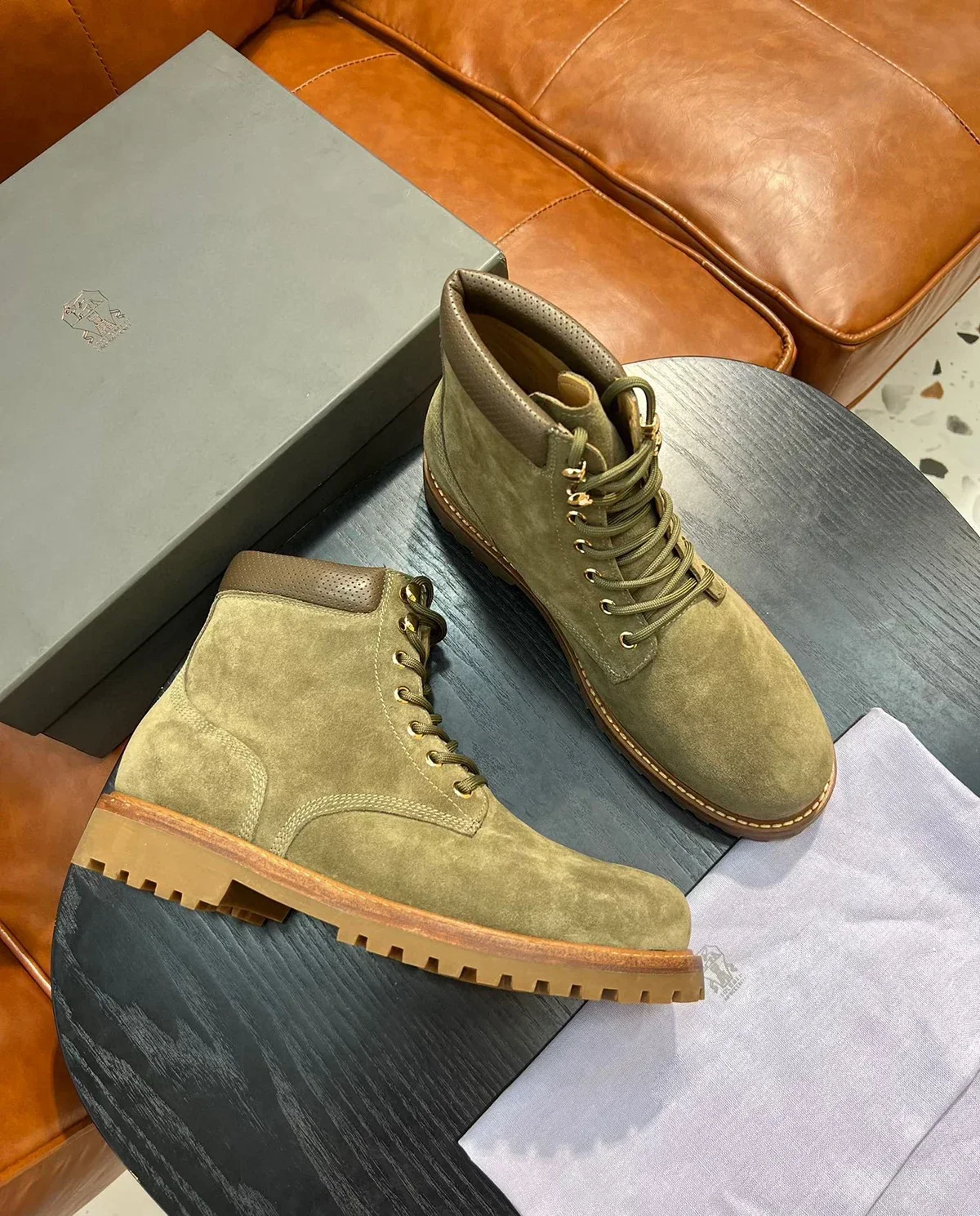 BILLIONAIRE BLSK CPRT Shoes Cowhide Boots 2025 new casual high quality comfortable Tie rope Men‘s European big size 39-46 4