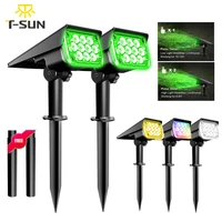 1/2/4PCS Lampe Solaire à Température de Lumière Réglable, Lampe de Jardin Solaire Extérieure IP65, Projecteur Solaire Super Lumineux 1