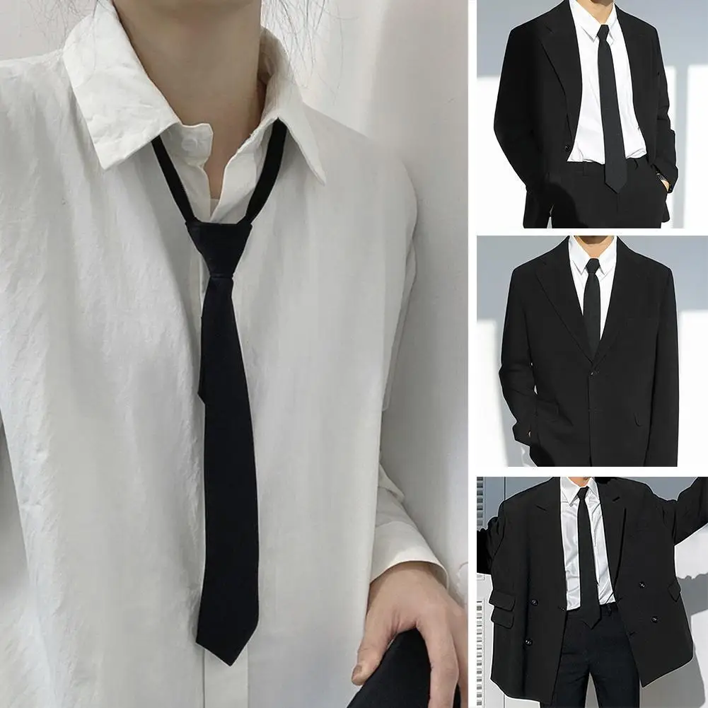 Vier Farben Retro Student Krawatten lim glatte Frauen Krawatte koreanischen Stil einfache elegante All-Match trend ige Unisex lässige Mann Krawatten